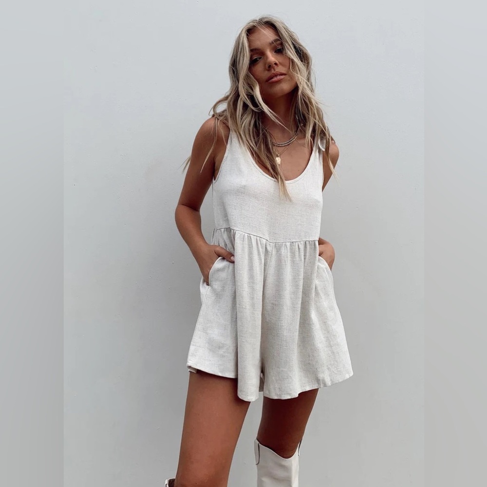 Tay Romper in Beige from Princess Polly. US Size 2. NWT